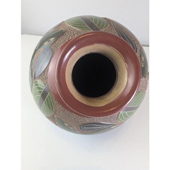 Vntage Nicaraguan Pottery Turtle Vase Luis Bralamonte Signed Hand Painted Art - Picture 5 of 7